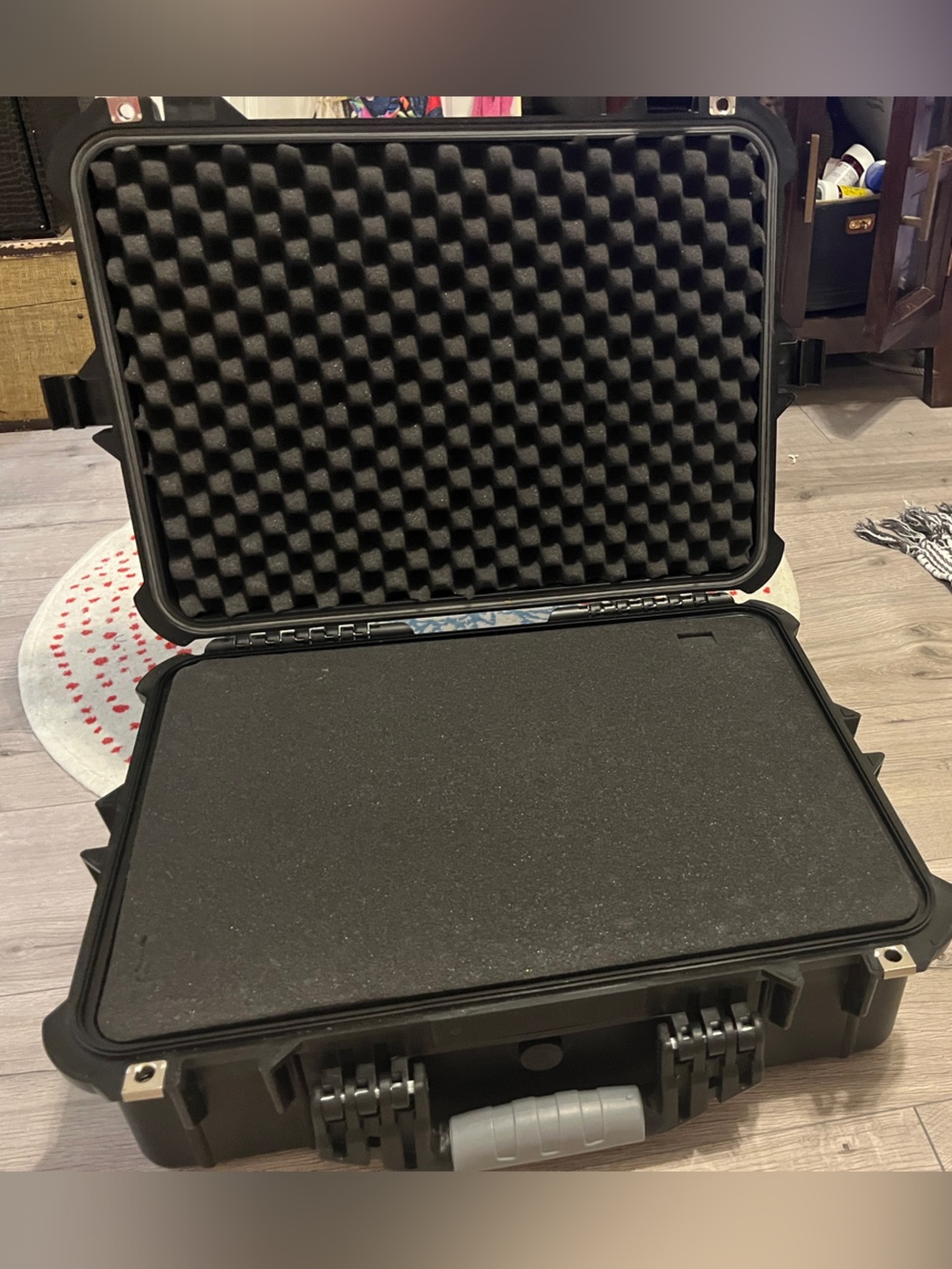 Black Heavy-Duty Protective Case with Foam Interior Gun Carrier